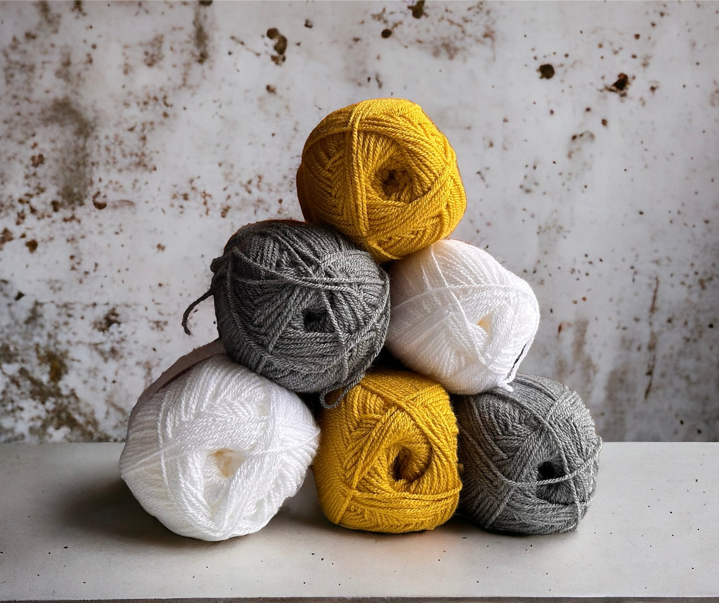 Mustard and Grey Yarn Pack