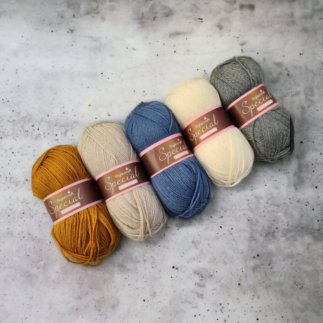 Gold and Denim Yarn Pack - Stylecraft Special dk