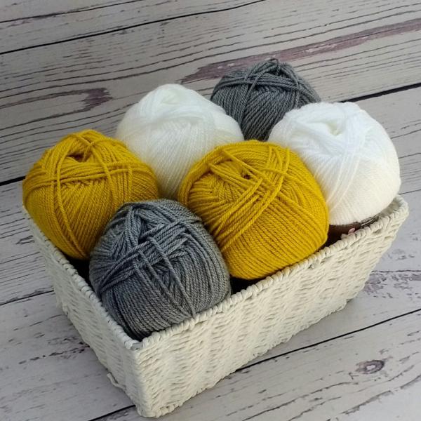 Stylecraft Special DK - Mustard and Grey Yarn Pack