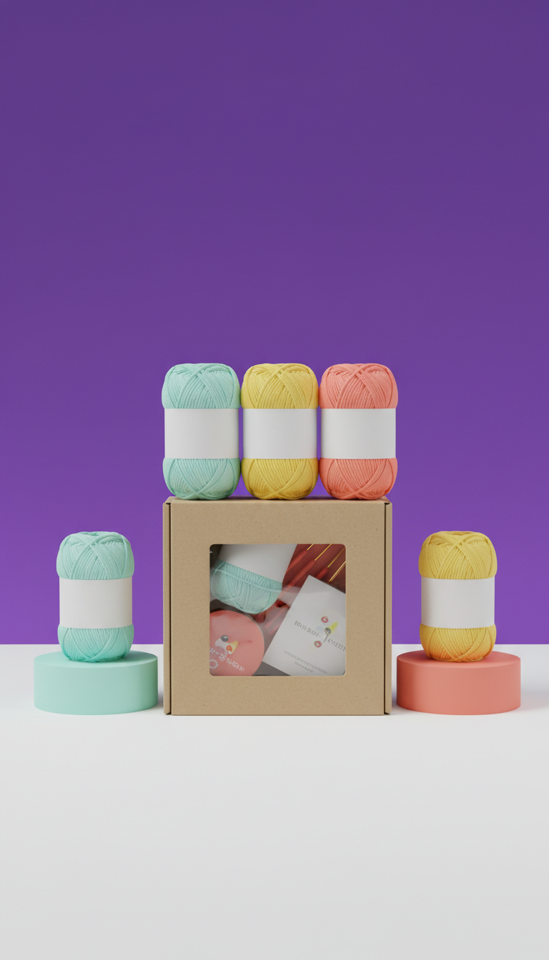 Aqua Mint curated crochet kit