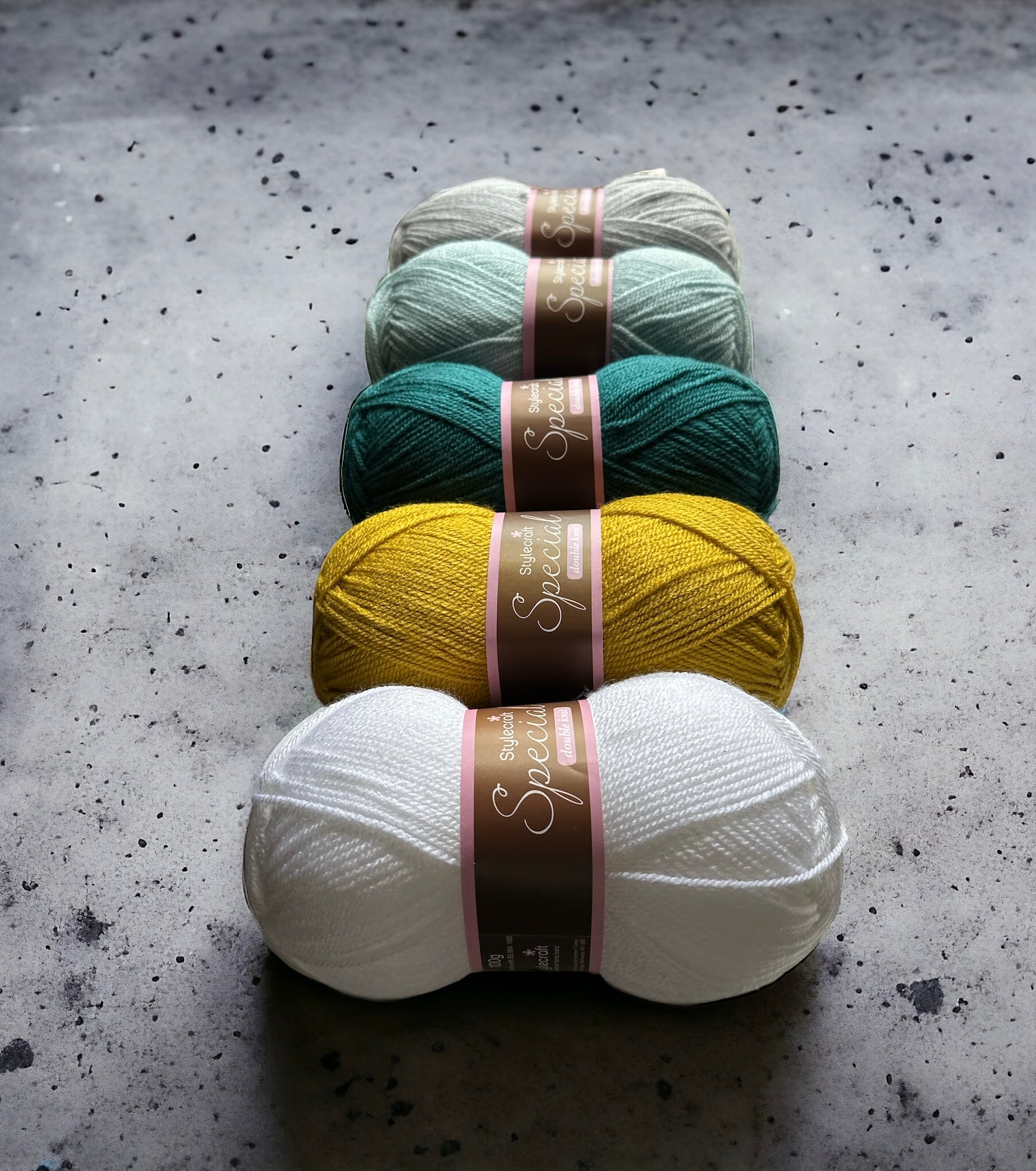 Teal and Mustard Yarn Pack  Stylecraft Special dk