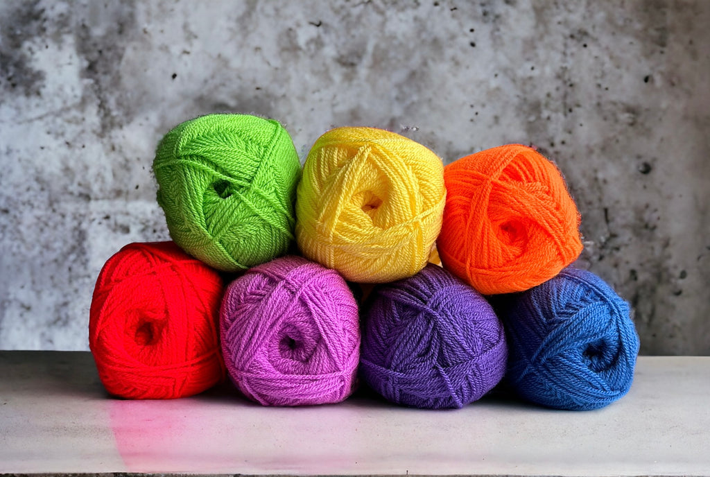 Bright Rainbow Yarn Pack 4