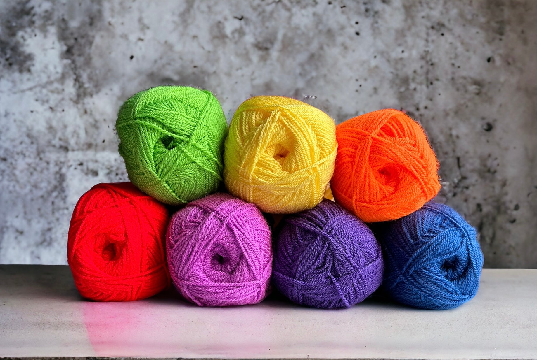 Bright Rainbow Yarn Pack 4