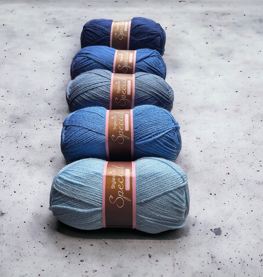 Shades of Blue Yarn Pack - Stylecraft Special dk