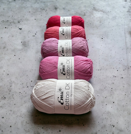 All the Pinks  Emu Cotton dk colour pack