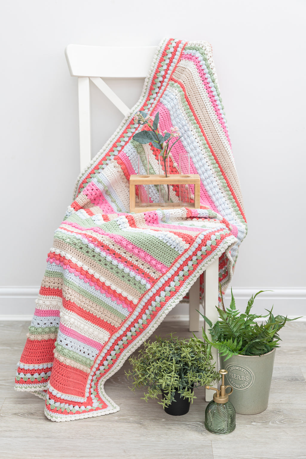 Flower Fields Blanket Crochet Kit Emu Cotton DK (3015)