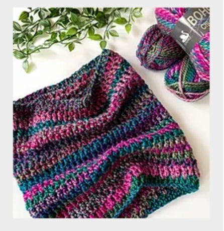 BOHO CHUNKY Simple Stripes Cowl 