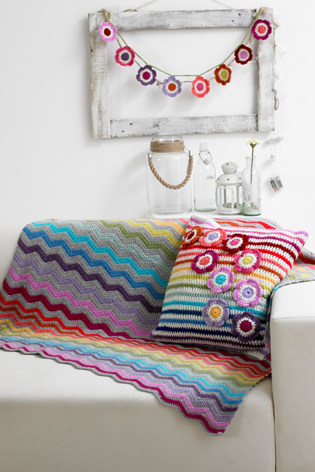 Stylecraft Life Blanket, Cushion Cover and Bunting Crochet Pattern