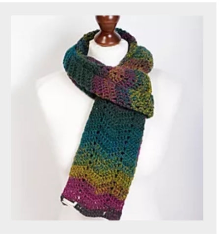 cygnet Watercolour DK Men’s Ripple Scarf