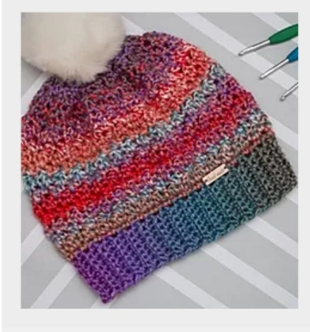 Cygnet Boho Chunky Glow Slouchy Beanie Crochet Pattern
