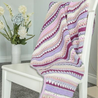 shades of purple thow crochet kit