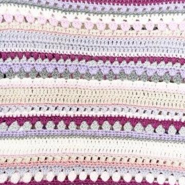 Shades of purple throw close up